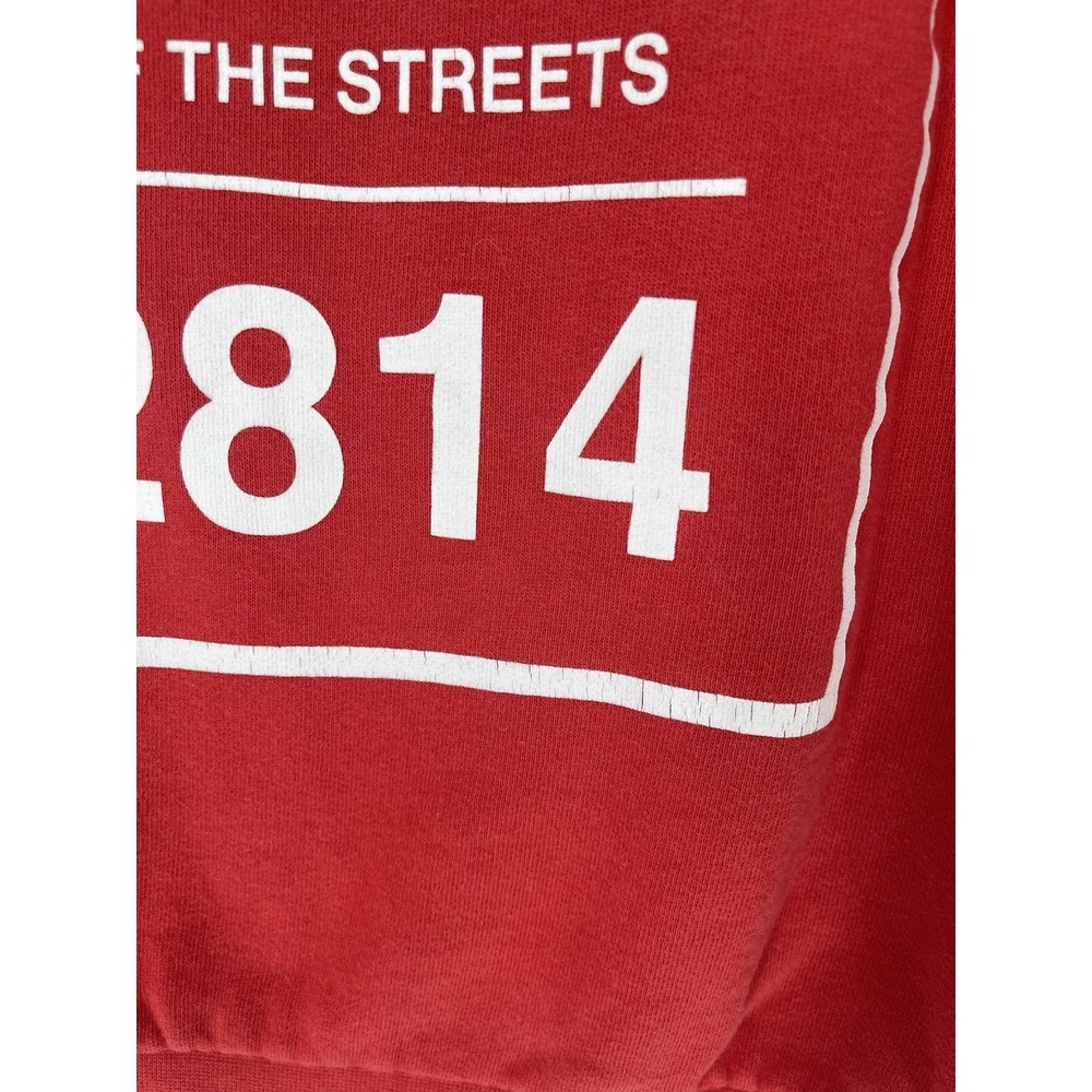 Hoodrich Mens Red Sweatshirt Size M Cotton Blend Crewneck Pullover - Picture 7 of 7